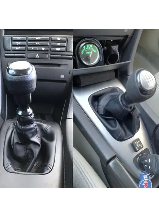 SAAB 9 3 9 3 SS 2003 2012 استبدال مقبض ناقل الحركة اليدوي جلد صناعي 6 سرعات - Image 2